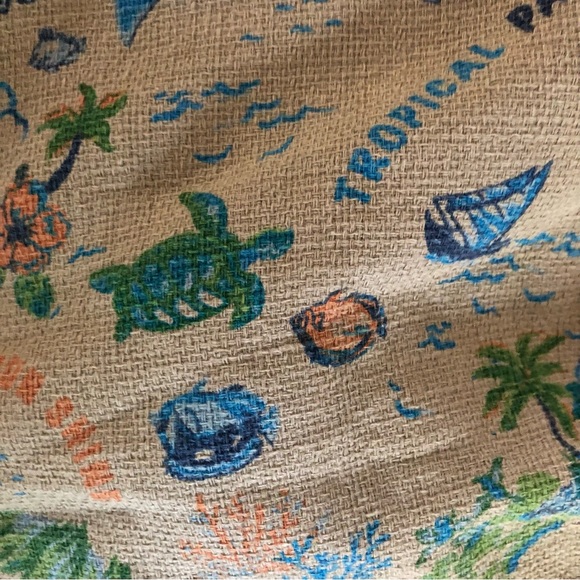 Linen Tropical Paradise Hawaiian Print Tan Khaki Shorts size 32 Pristine EUC 32 - Picture 4 of 6